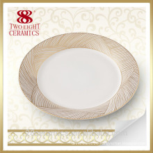 Fine german dinnerware, ceramic decal charge plate, wholesale ceramic white dinner plate